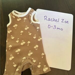 Rachel Zoe Brown and White Palm Romper